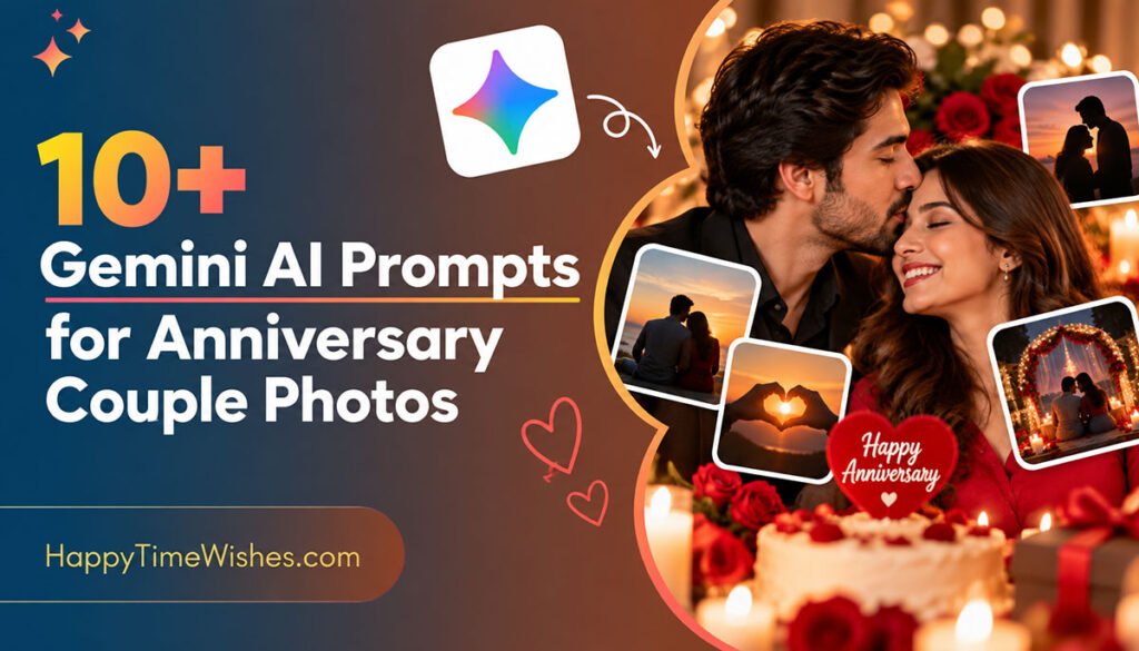 10+ Gemini AI Prompts for Anniversary Couple Photos