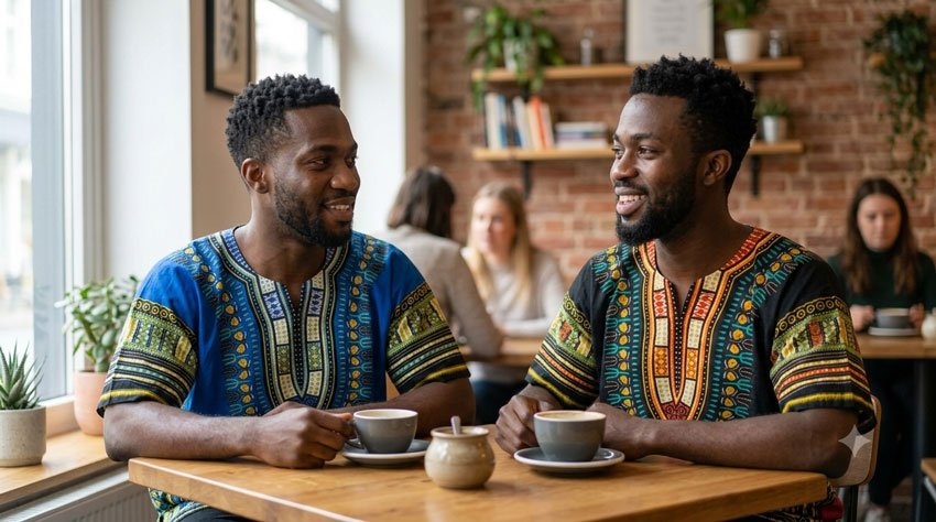 Cozy Coffee Shop Best Friend Photo