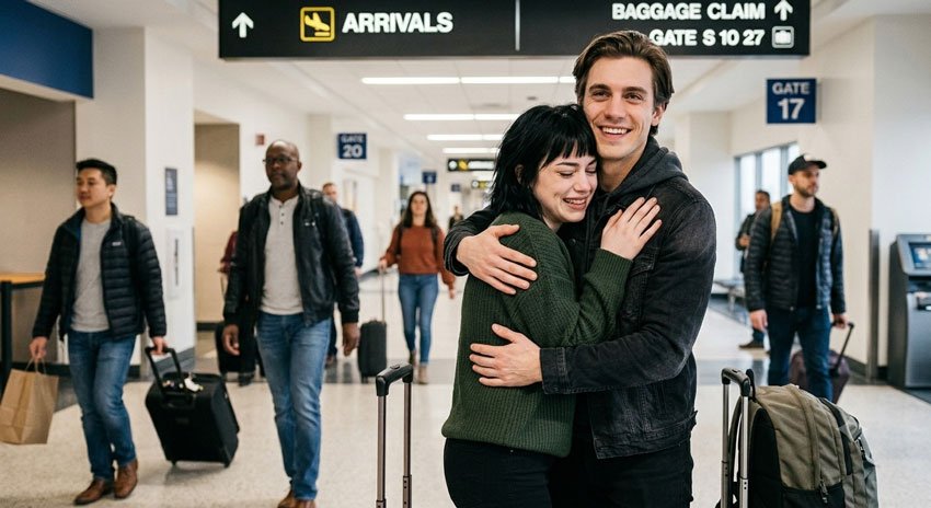 10+ AI Prompts for Long Distance Couple Photos 3 Finally Meeting at the Airport AI Prompts for Long Distance Couple Photos