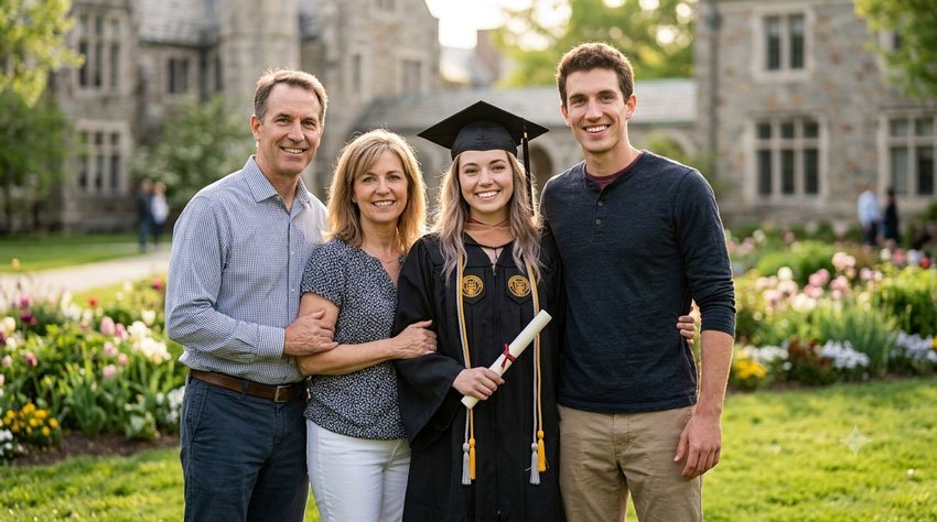Graduation Photo With Family
