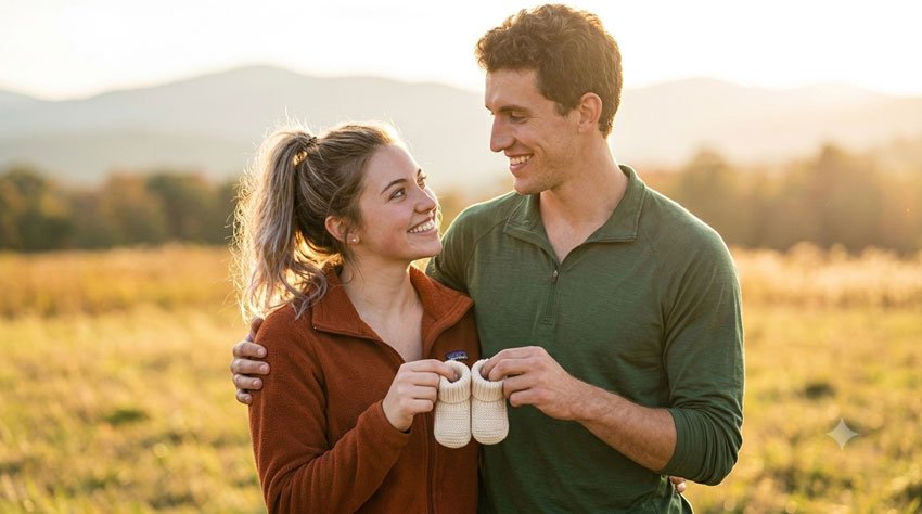 Sunset Pregnancy Announcement