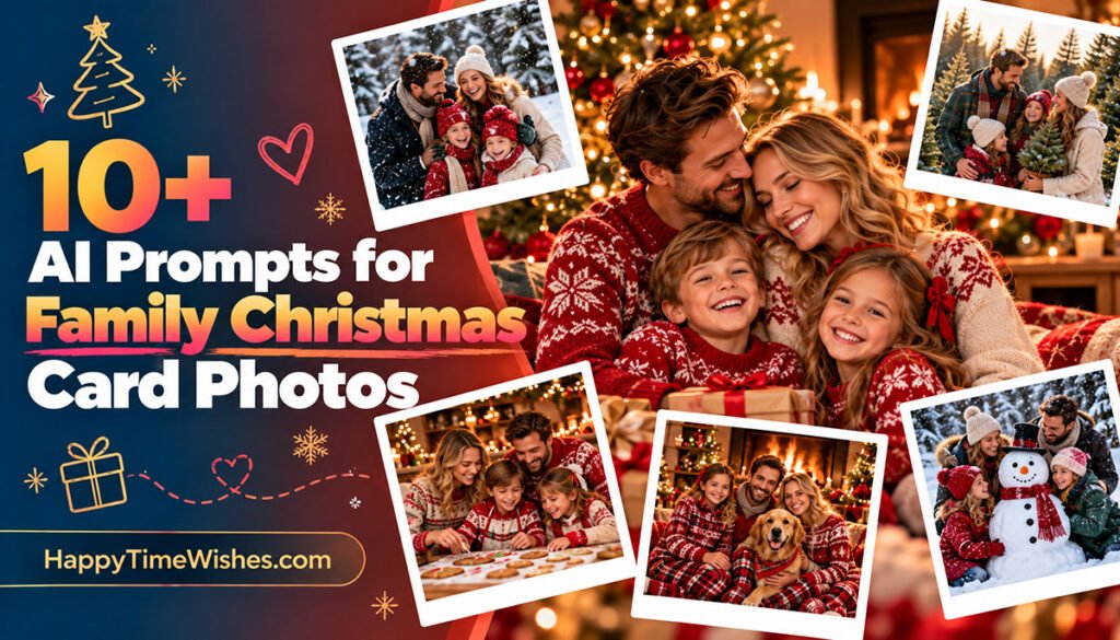 10+ AI Prompts for Family Christmas Card Photos
