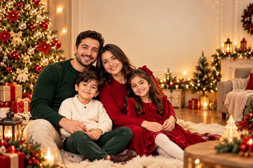 10+ AI Prompts for Family Christmas Card Photos