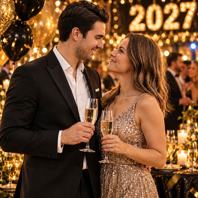New Year 2027 Couple Party Photo