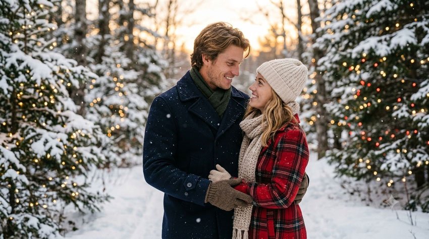 10 AI Prompts for Christmas Couple Portraits