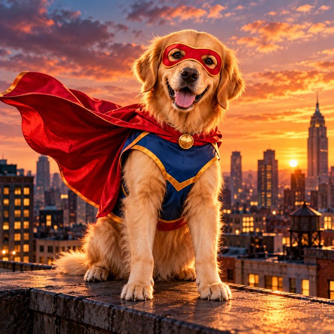 Superhero Pet Halloween Photo