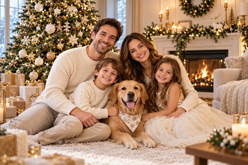 10+ AI Prompts for Family Christmas Card Photos